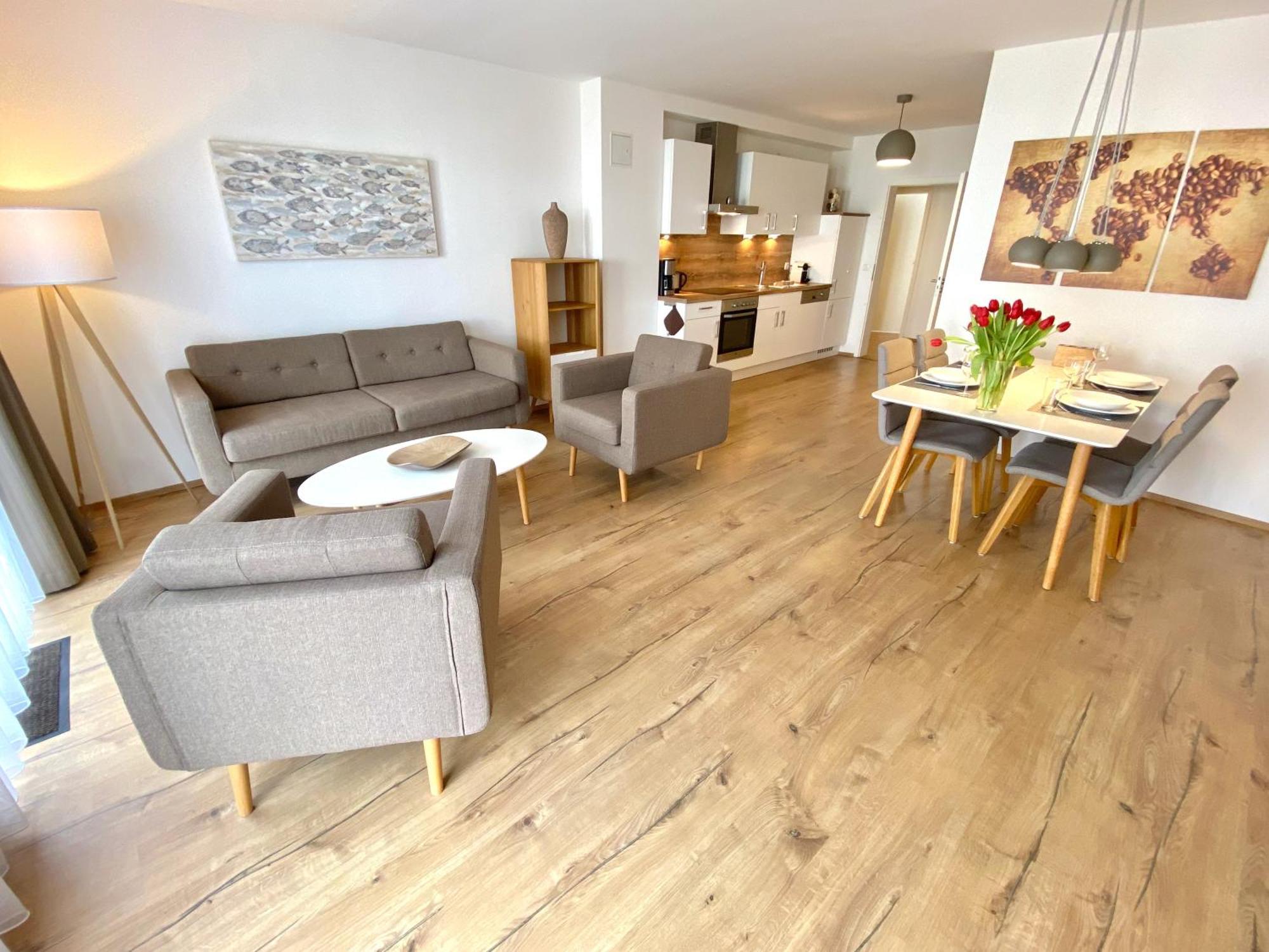 Moenchgut Living & Spa Gager Room photo A living room with a kitchen
